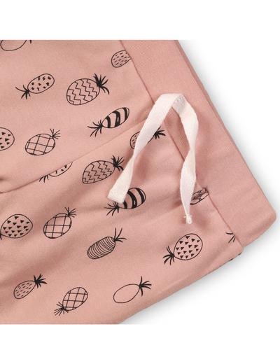 Spodnie dresowe dla niemowlaka- różowe w ananasy