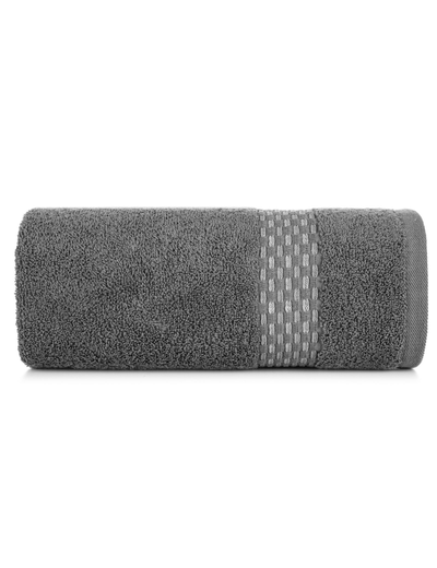 Szary ręcznik ze zdobieniami 50x90 cm