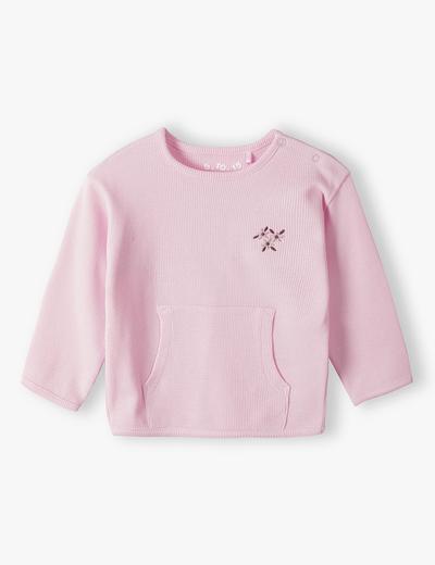 Bluzka niemowlęca różowa z dzianiny gofrowej - 5.10.15.