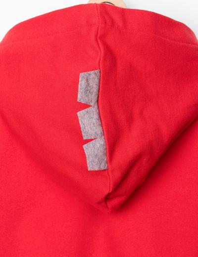 Czerwona bluza dresowa z kapturem