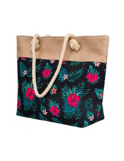 Plażowa torebka shopperka damska w kwiaty