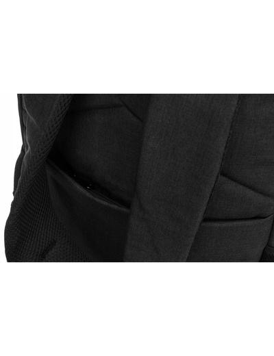 Pojemny, materiałowy plecak unisex na laptopa — David Jones czarny