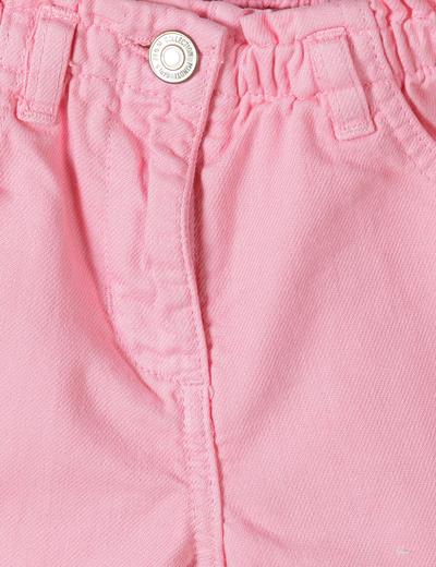 Krótkie spodenki tkaninowe dla dziewczynki- różowe
