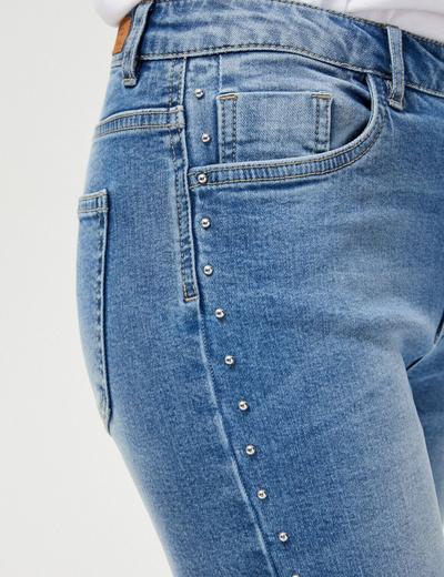 Jeansy skinny z osobnymi dżetami - niebieskie