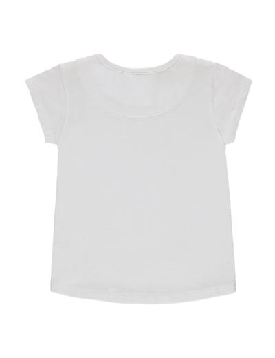 Dziewczęca koszulka z krótkim rękawem biała