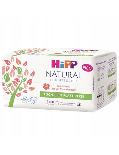 HIPP Chusteczki pielęgnacyjne  Babysanft Natural Soft, 2x60 szt.