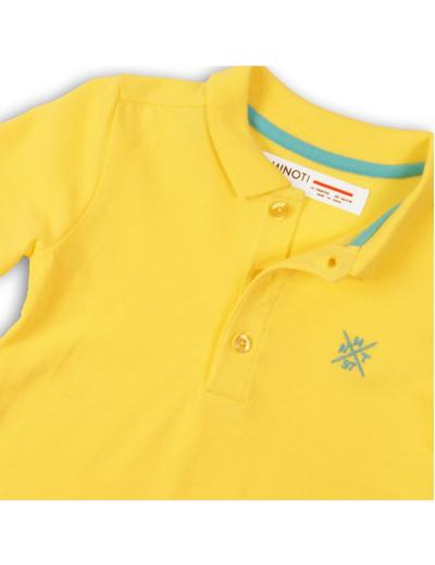 Żółty t-shirt z kołnierzykiem dla niemowlaka
