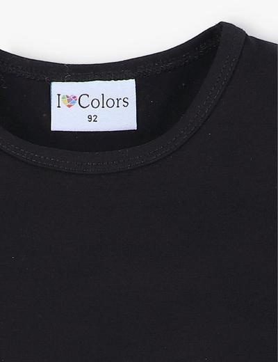T-shirt dziewczęcy z krótkim rękawem - czarny - I Love Colors