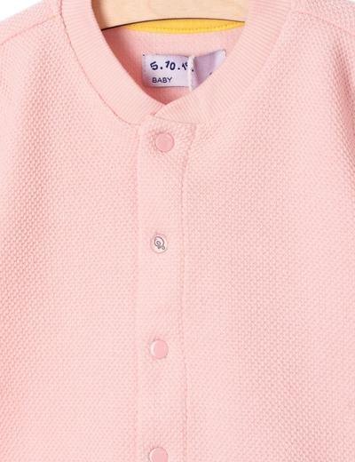 Bluza dresowa niemowlęca - różowa bomberka