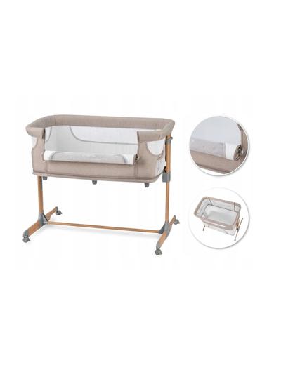 MoMi Smart Bed łóżeczko dostawne 4w1 beżowe do 15kg