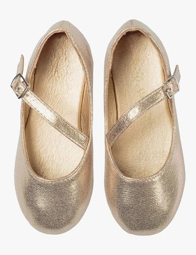 Buty dla dziewczynki - złote baleriny