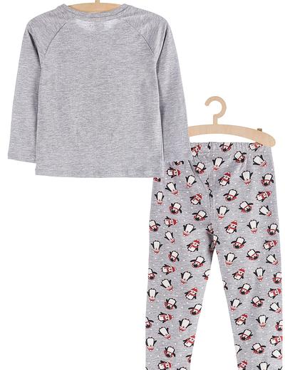 Pidżama dziewczęca szara - Pingwiny