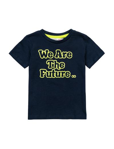 Granatowy t-shirt dla niemowlaka z napisem