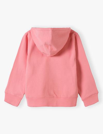 Różowa bluzka dla dziewczynki z kapturem