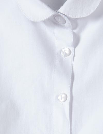 Biała elegancka koszula dla dziewczynki - długi rękaw
