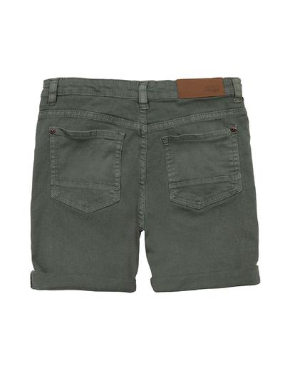 Krótkie spodenki chłopięce o kroju jeansów dla chłopca - khaki