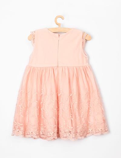 Elegancka sukienka dla niemowlaka - różowa z koronką