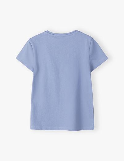 T-shirt bawełniany dla dziewczynki  z jednorożcem