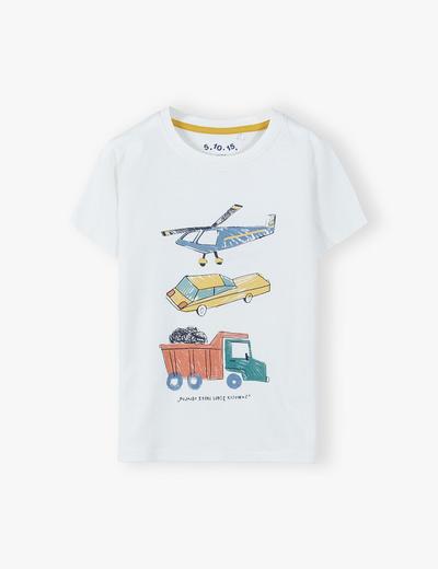 Bawełniany t-shirt dla chłopca z nadrukiem