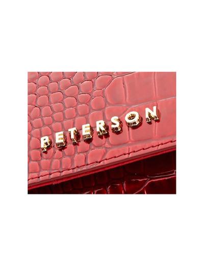 Elegancki portfel ze skóry naturalnej o lakierowanym wykończeniu - Peterson