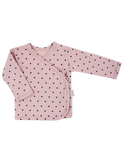 Koszulka niemowlęca dla dziewczynki różowa w serduszka