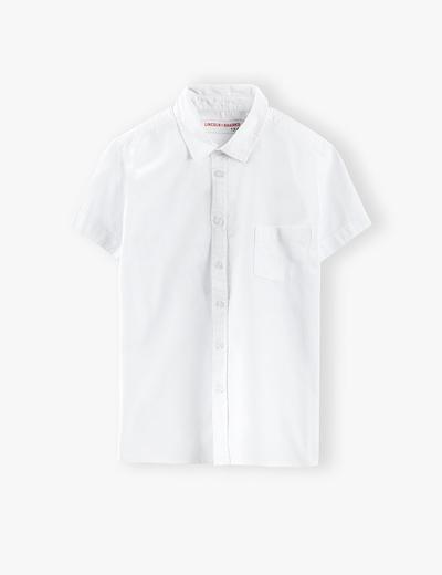 Koszula chłopięca biała z krótkim rękawem