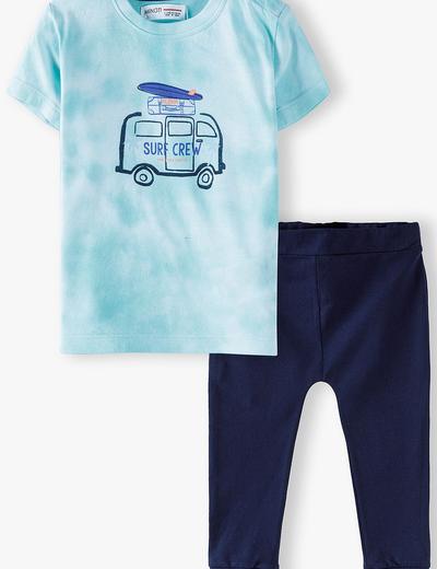 Bawełniany komplet niemowlęcy dwuczęściowy- t-shirt i spodnie dresowe