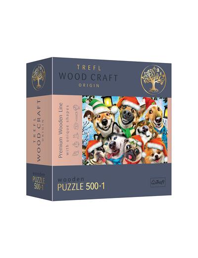 500+1 Puzzle drewniane  Świąteczne pieski