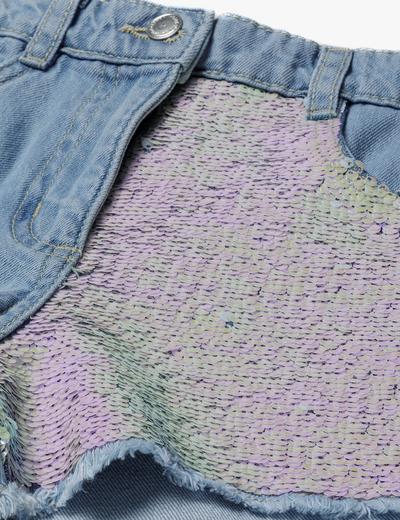 Szorty jeansowe dla niemowlaka z ozdobnymi cekinami