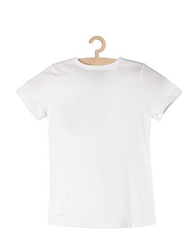 Koszulka chłopięca biała z kieszonką