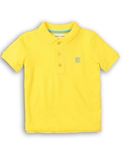 Żółty t-shirt z kołnierzykiem