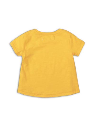Żółty t-shirt dziewczęcy z napisem Smiles All Day