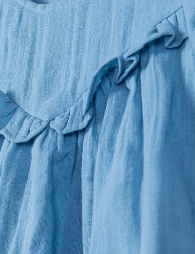 Niebieska sukienka z krótkim rękawem dla niemowlaka