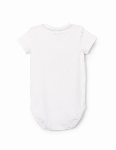 Białe body niemowlęce z nadrukiem żaglówki