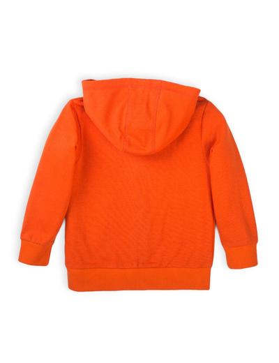 Bluza dresowa chłopięca z kapturem pomarańczowa