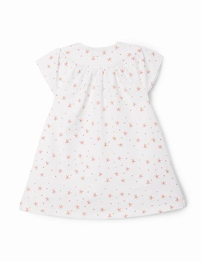 Sukienka niemowlęca we wzorki - biała