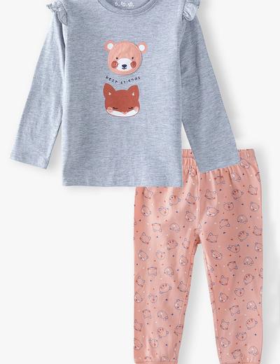 Piżama bawełniana dla dziewczynki-Leśne zwierzaki