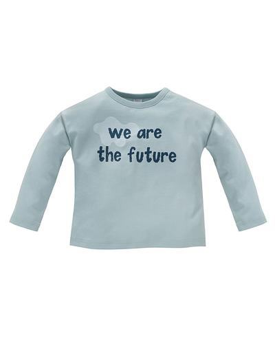Bluzka z długim rękawem WE ARE THE FUTURE - niebieska