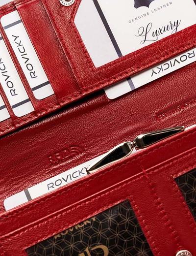 Duży skórzany portfel z systemem RFID Protect — Rovicky