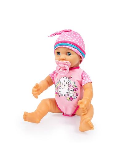 Lalka Lisa Newborn Baby z nadrukiem - różowa