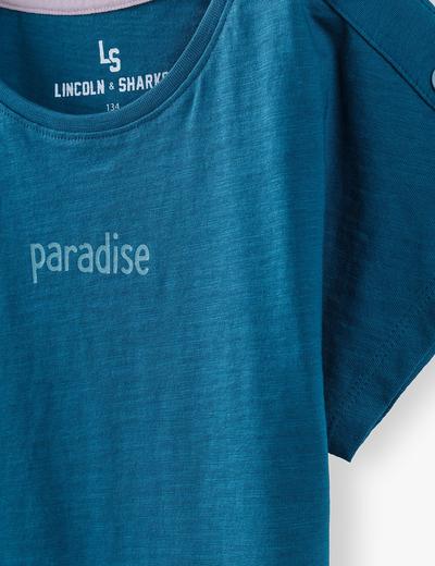 T-shirt dziewczęcy bawełniany Paradise