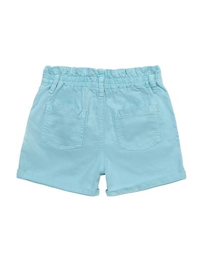 Bawełniane krótkie spodnie z elastyczną talią dla dziewczynki - niebieskie