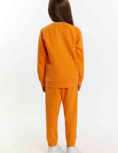 Komplet dresowy dziewczęcy pomarańczowy