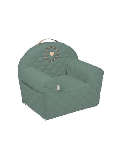 Bawełniany fotelik piankowy Savanna w kolorze zielonym - 50x35x45 cm