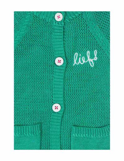 Sweter dziewczęcy rozpinany - zielony -Lief