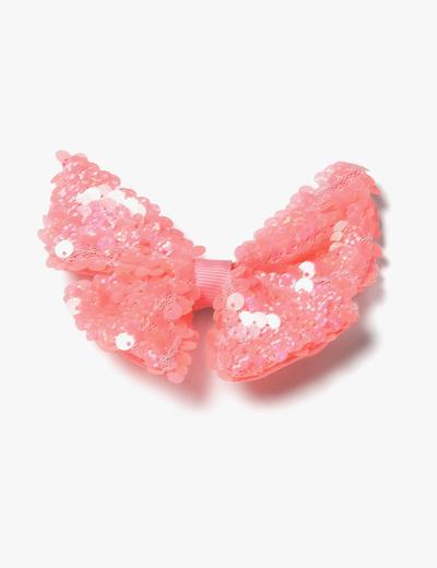 Spinka w kształcie kokardki dla dziewczynki - różowa