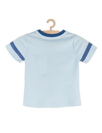Koszulka chłopięca niebieska z modnymi nadrukami