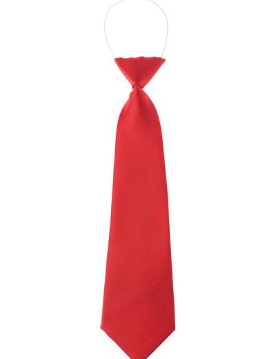 Krawat czerwony, z gumką