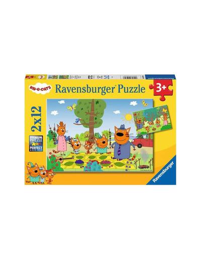 Puzzle dla dzieci 2D: Kot-o-ciaki 2x12 elementów - 3+