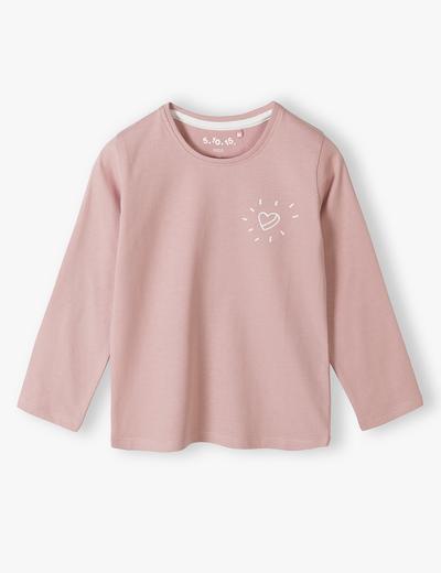 Różowa bluzka dla dziewczynki z długim rękawem - 5.10.15.